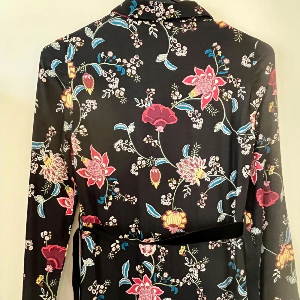 NWOT Elegant Zara trafaluc collection Multicolor Floral Long Sleeve Dress in XS - Picture 5 of 15